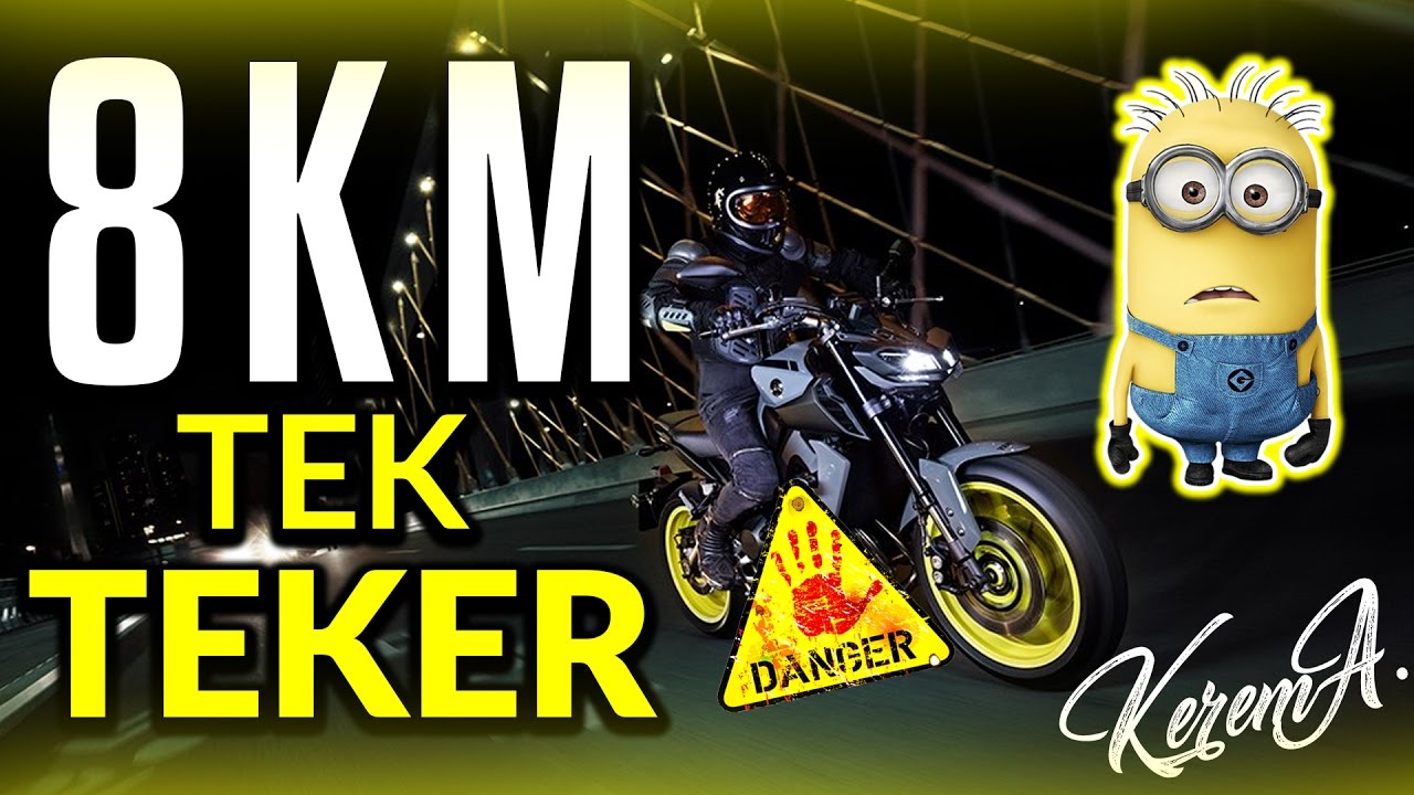 8 Km Tek Teker / Yamaha Mt-09 Wheelie // Tekirdağ U&ccedil;makdere Gazlaması