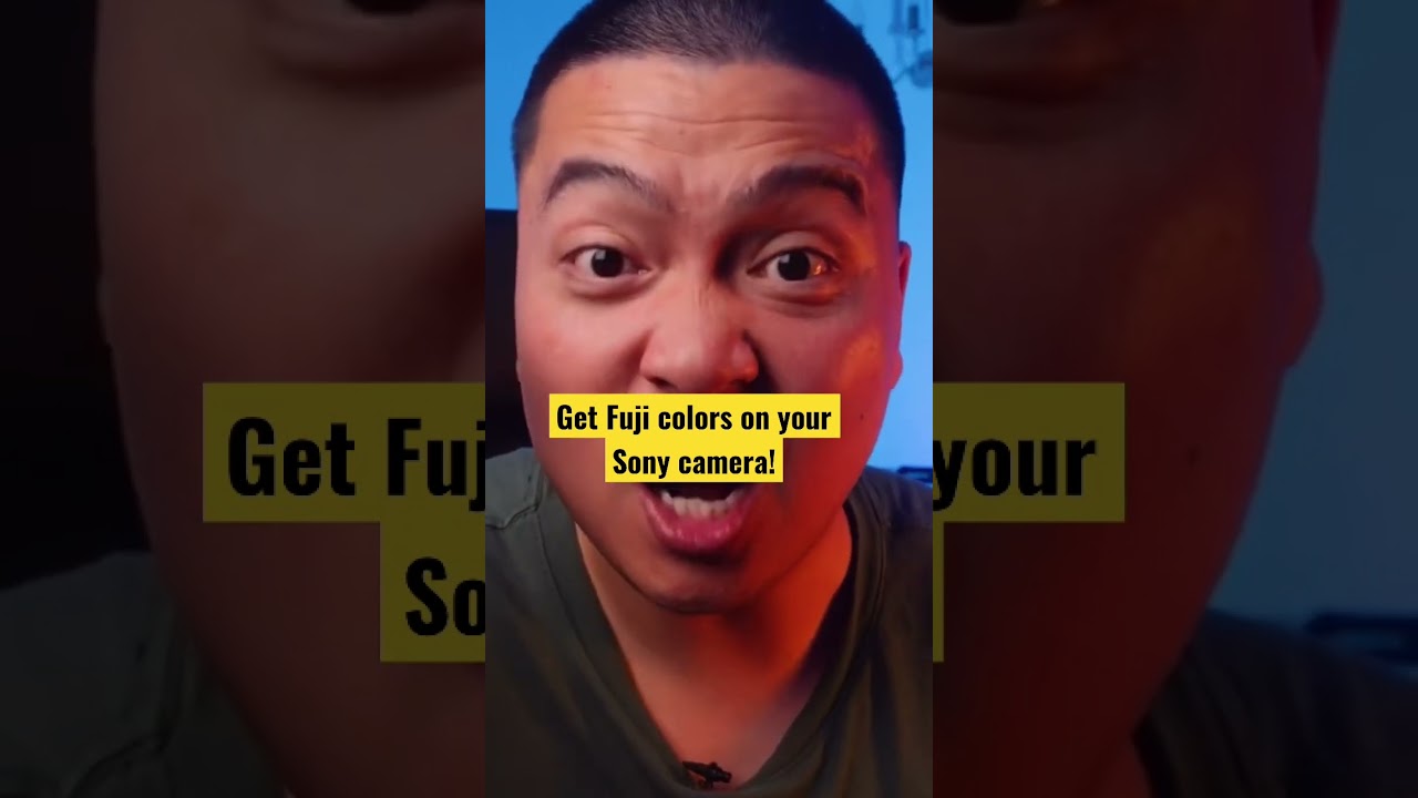 how to get fujifilm colors on a Sony camera… 