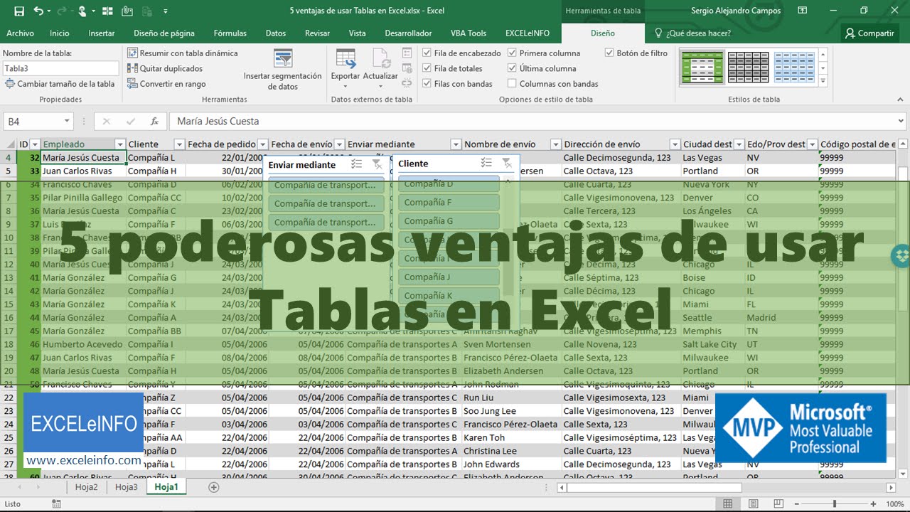 5 poderosas ventajas de usar Tablas en Excel