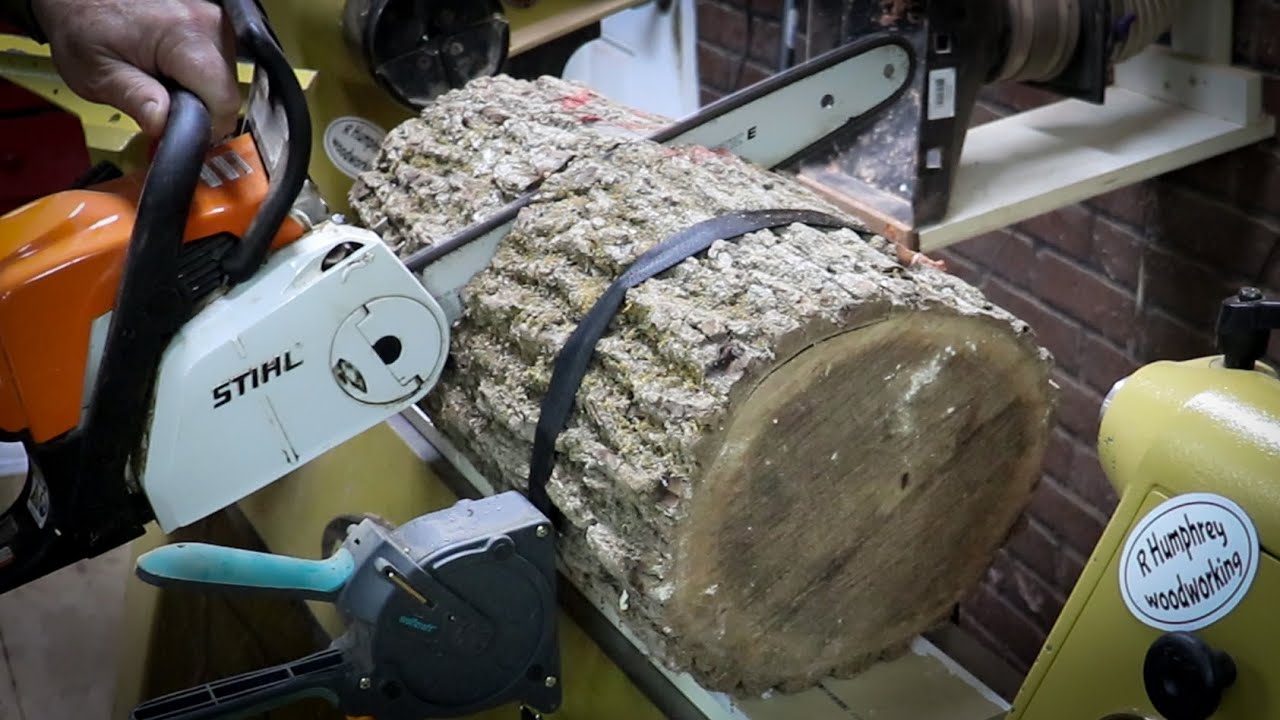Woodturning Log to Bowl with Black Walnut