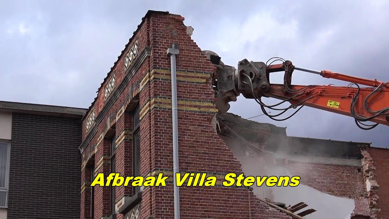 Afbraak Villa Stevens.