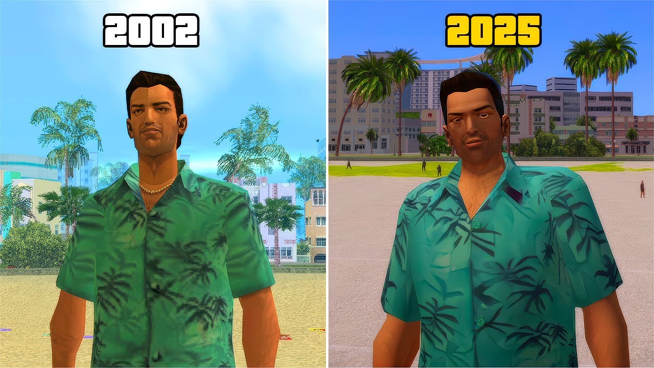 GTA Vice City - Original vs Nextgen Edition | Physics and Details Comparison
