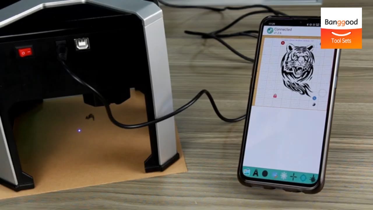 How to connect phone with WAINLUX K6 3000mW laser engraver - Banggood Tool Sets