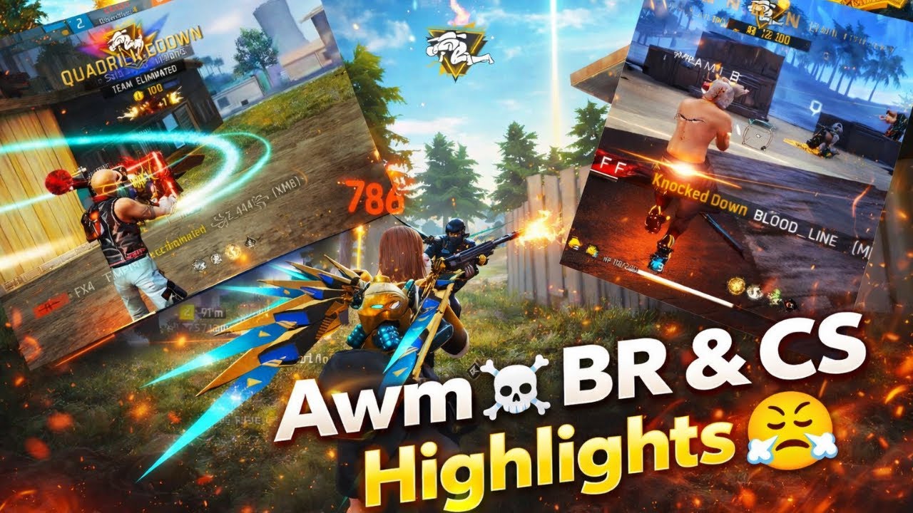 High IQ Rush & Rank Headshots | FF BR + CS Highlights 💀🎯
