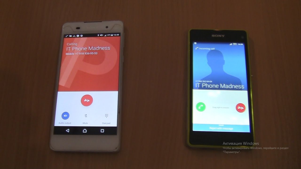 Incoming call & Outgoing call at the Same Time Sony Xperia E5+Sony Xperia Z1 Compact