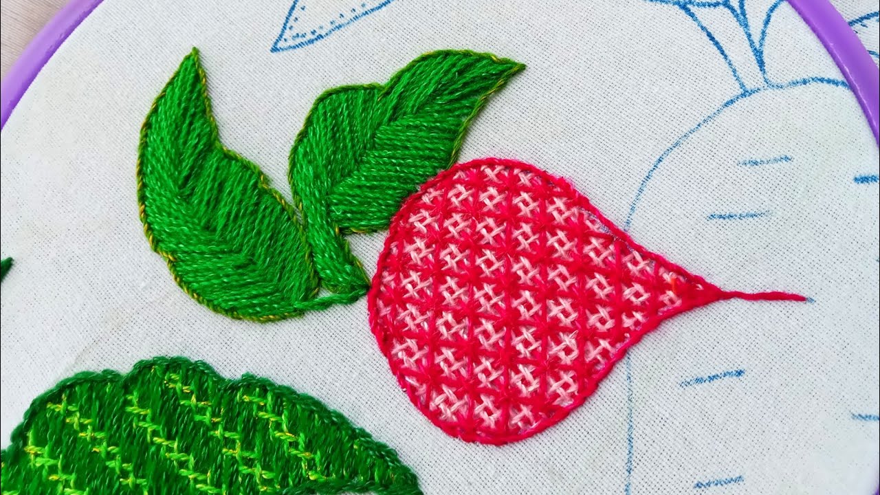 Idea super hermosa para bordar rábano#1puntada ideal para cualquier diseño 