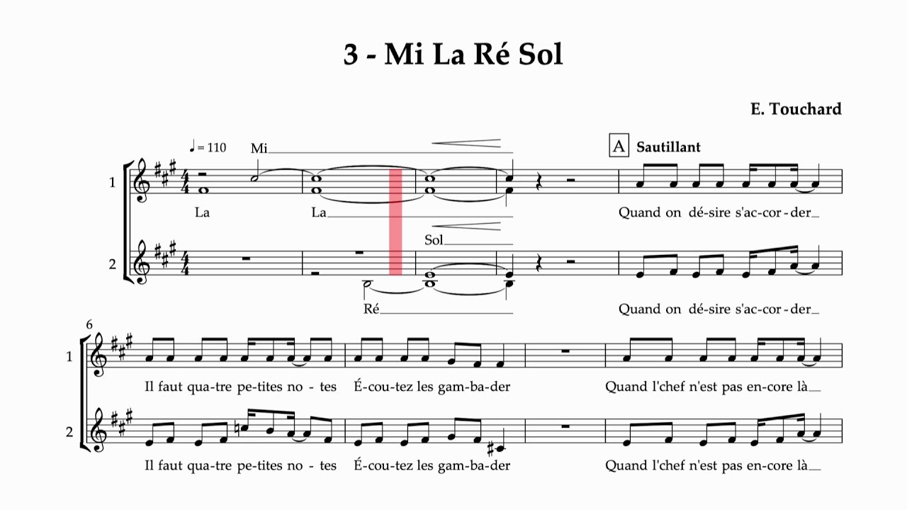 03 - Mi La Ré Sol - Soutien mélodique (voix 1)