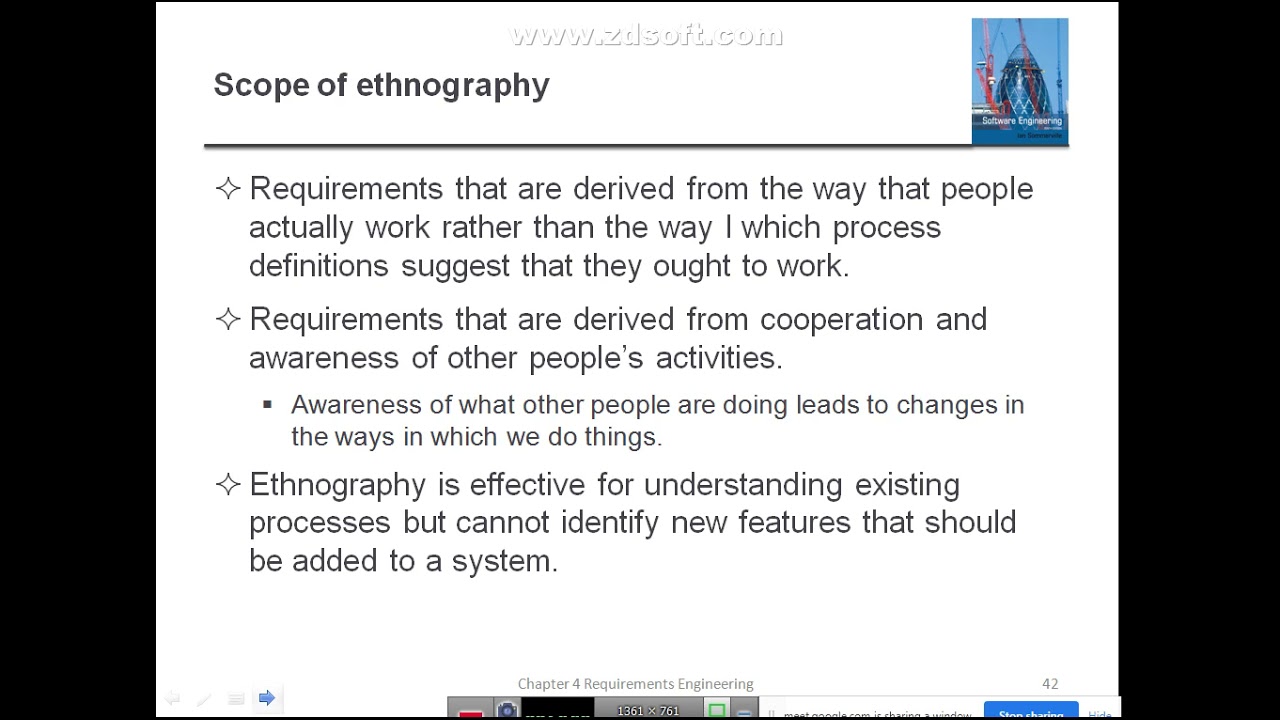 Ethnography and Requirement Specification