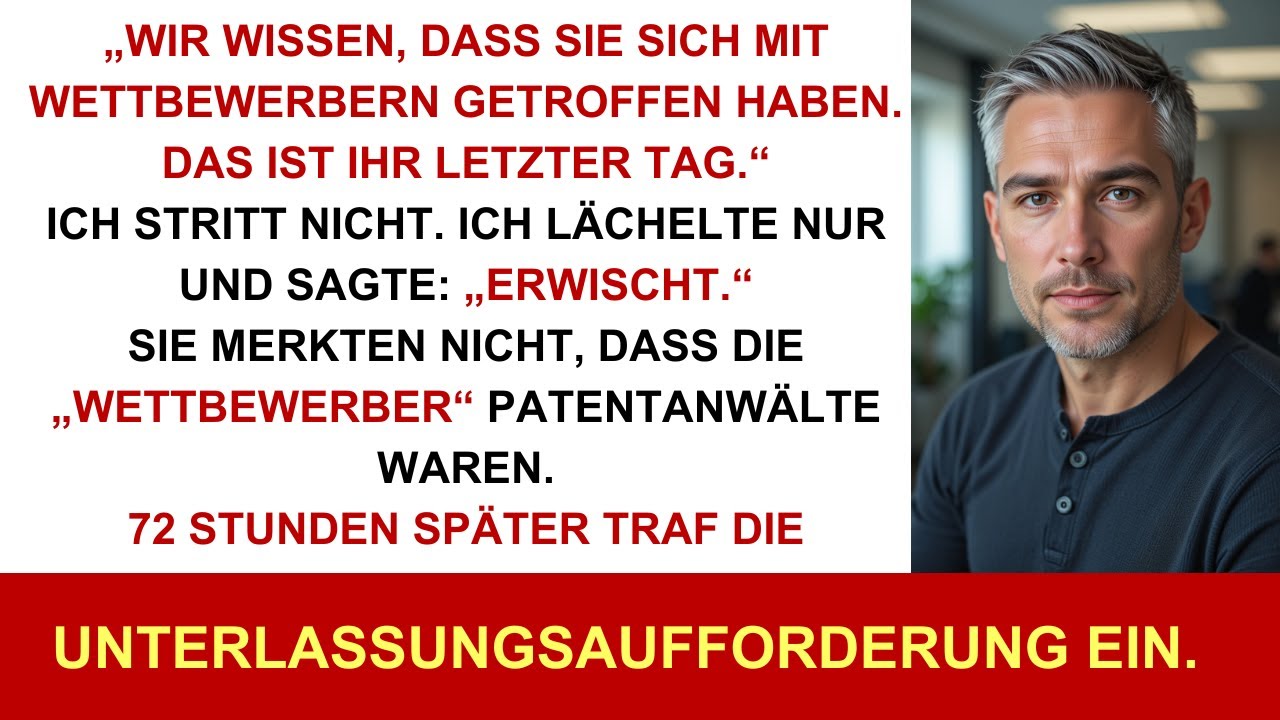 HR feuerte mich wegen „Treffen mit Konkurrenten“ – dabei warteten schon Patentanwälte.
