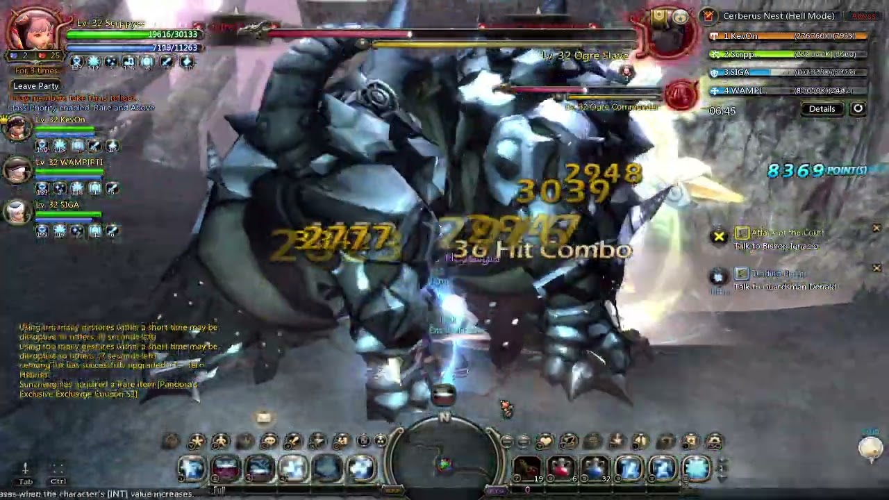 Cerberun Nest Hell Mode - CarsRus Guild Full Party! Acrobat POV (Verlskud Server)