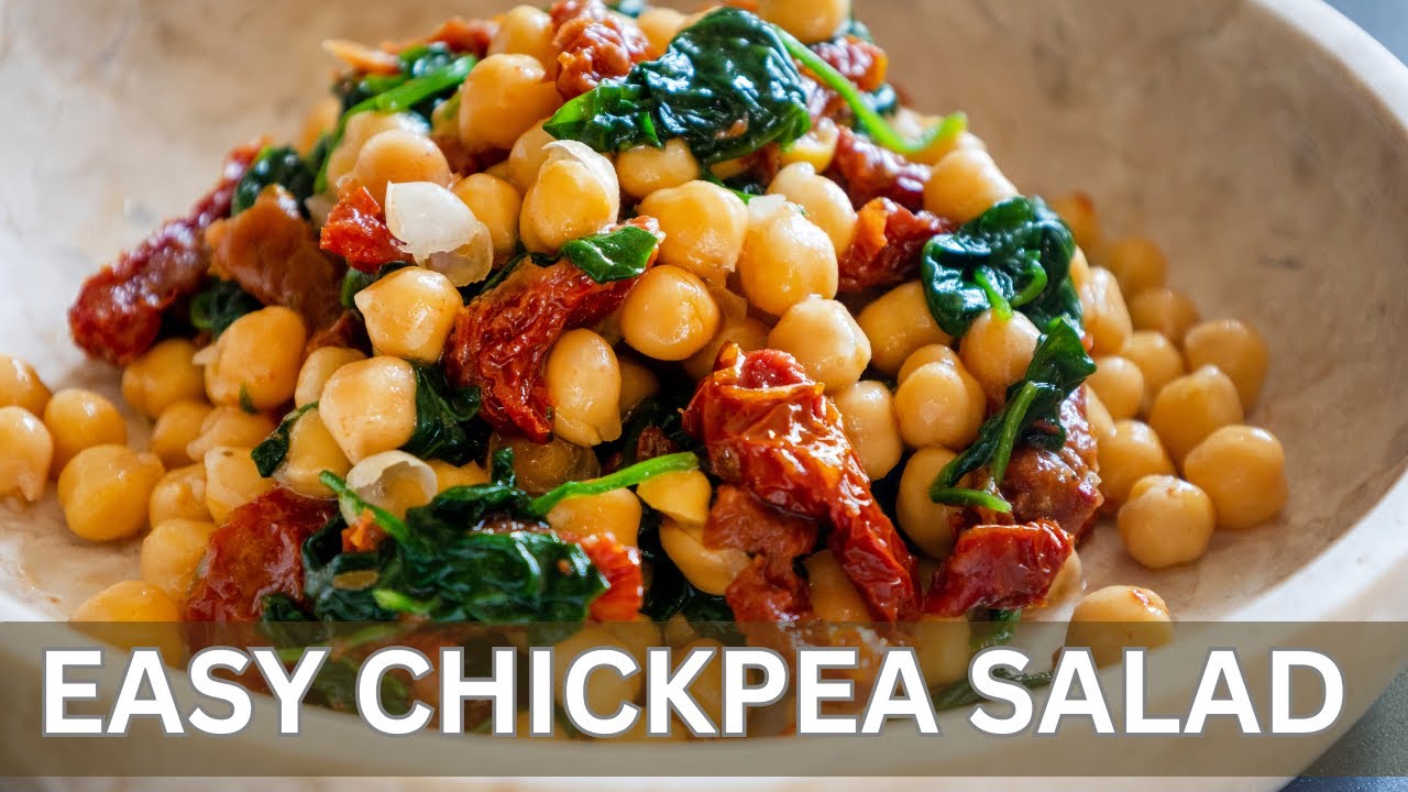 Easy Chickpea & Sun-Dried Tomato Salad | Cozy Mediterranean Recipe