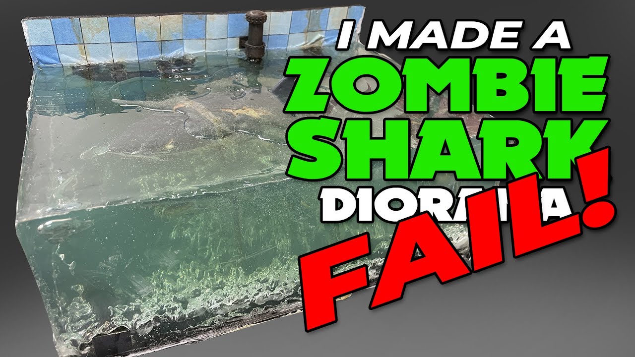 I Made A Zombie Shark And Then It All FAILED!!!. / Resin Art / Diorama / 3D Resin Print