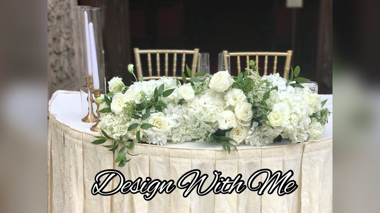 Design With Me | Длинная и низкая композиция в форме сердца на столе | руководство по составлению...