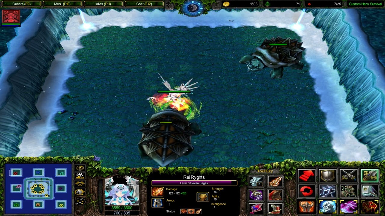 Warcraft 3 - MobaZ Custom Hero Survival 1.56F Gameplay #23