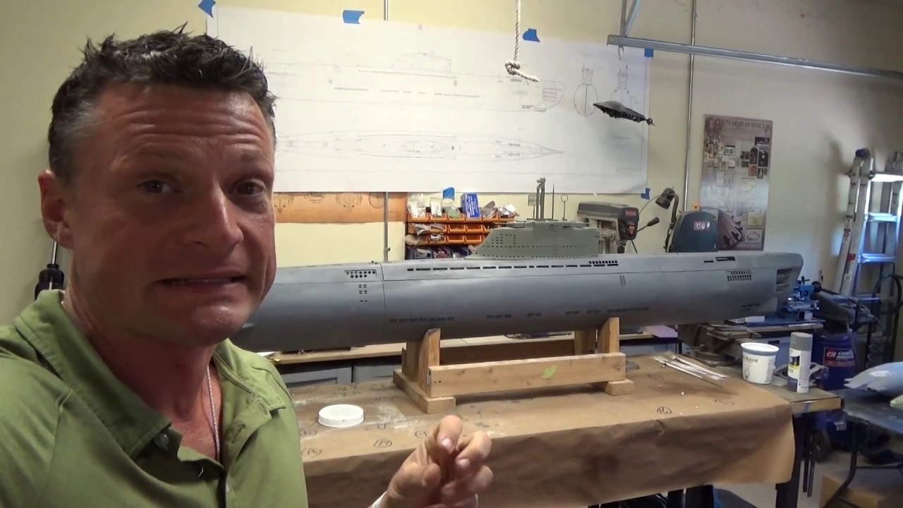 1:30 scale German Type XXI RC submarine - continued!