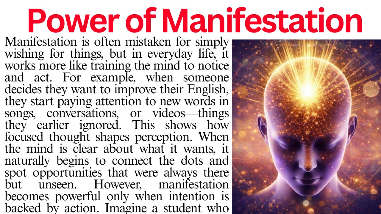 Power of Manifestation | How Thoughts Turn Into Reality | Reading Comprehension Passage | Reading