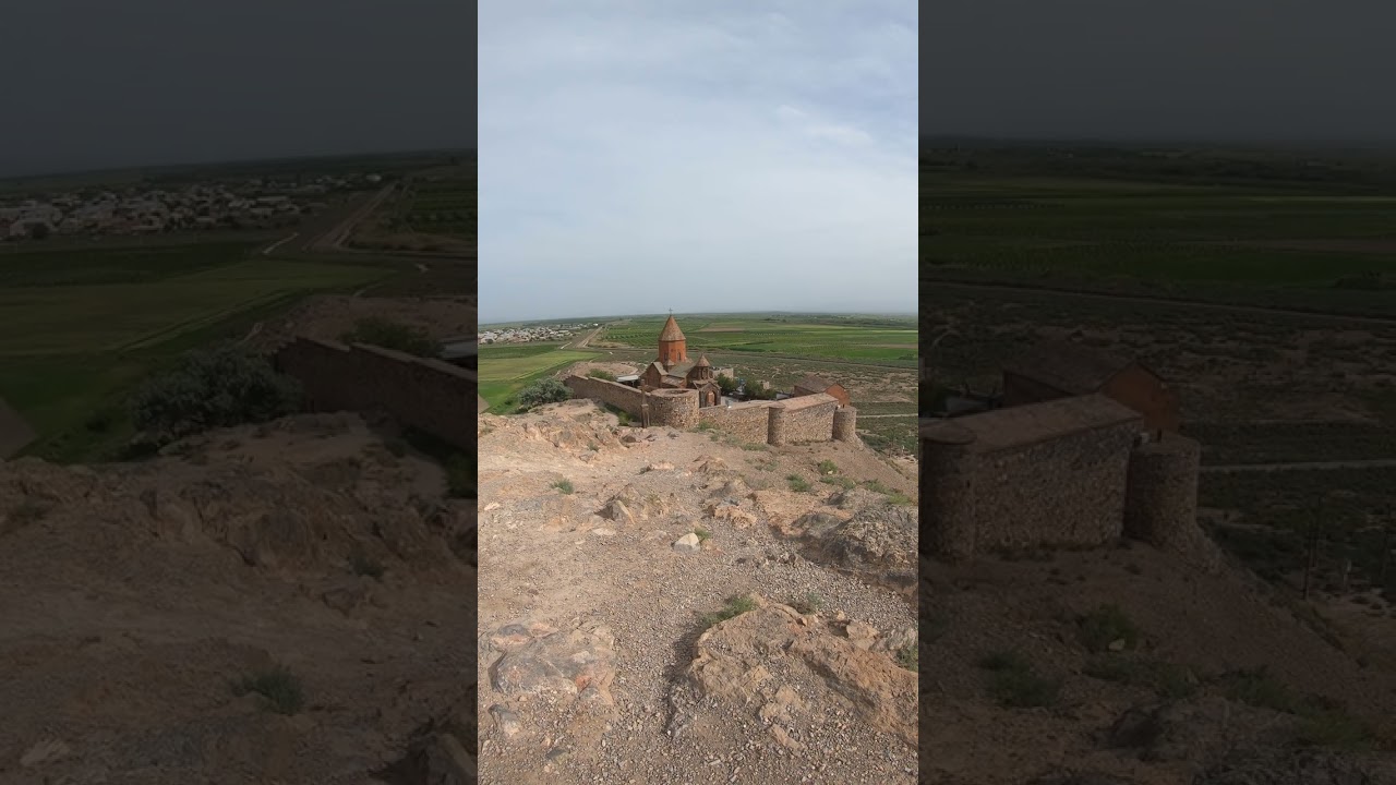[4k] Khor Virap Monastery | Armenia | View from the mountain