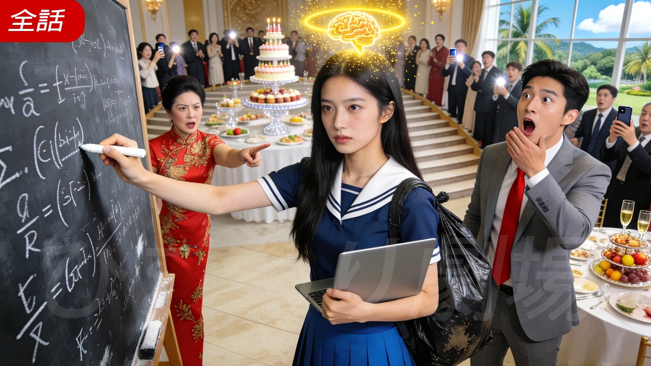 誰も世界最高レベルの難題を解決できなかった——捨てられた天才少女が一瞬で解決策を示し、会場は騒然！#drama
