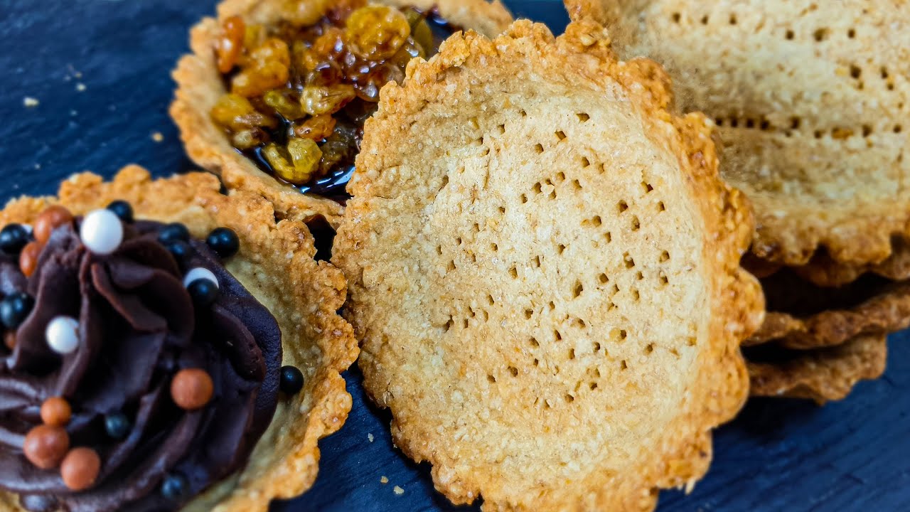 fond de tartelette 🍘 à base de flocon d'avoine😋 sain  et facile a faire👌