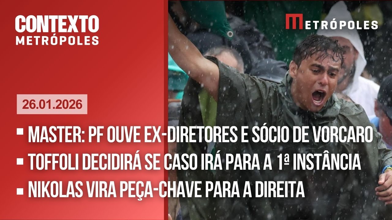 Ao vivo: PF ouve ex-diretores do Master e ex-sócio de Vorcaro/ Nikolas vira peça-chave para Flávio