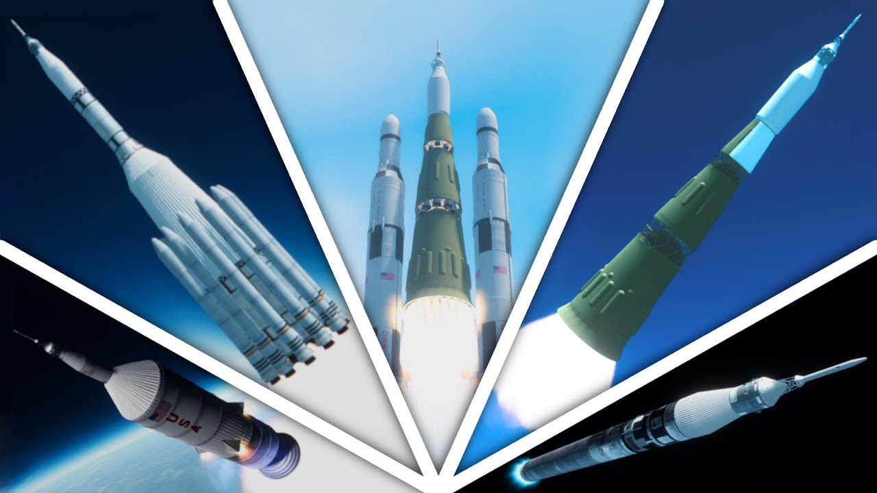10 БЕЗУМНЫХ дизайнов лунных ракет для KSP RO RP1!