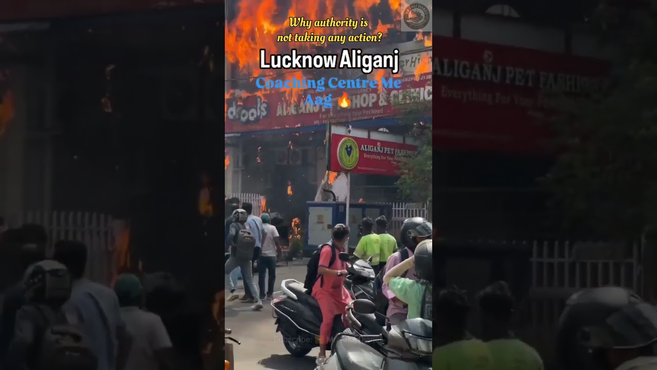 Massive Fire Breaks Out in Lucknow Building | Rescue Operation Underway 🚨 #Shorts