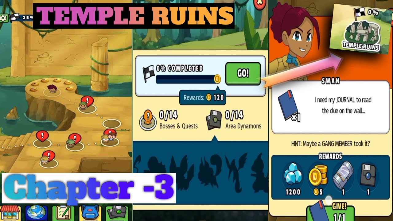 Finally 😜 TEMPLE RUINS Complete|Dynamons World 0 To 100|Chapter -3|New World journey|@Priyansvic
