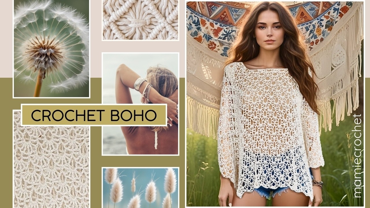 😍TUNIQUE / PONCHO NAHEE AU CROCHET TOUTES TAILLES HYPER LEGER 😍 TUTO 2 RANGS FACILES @MamieCrochet