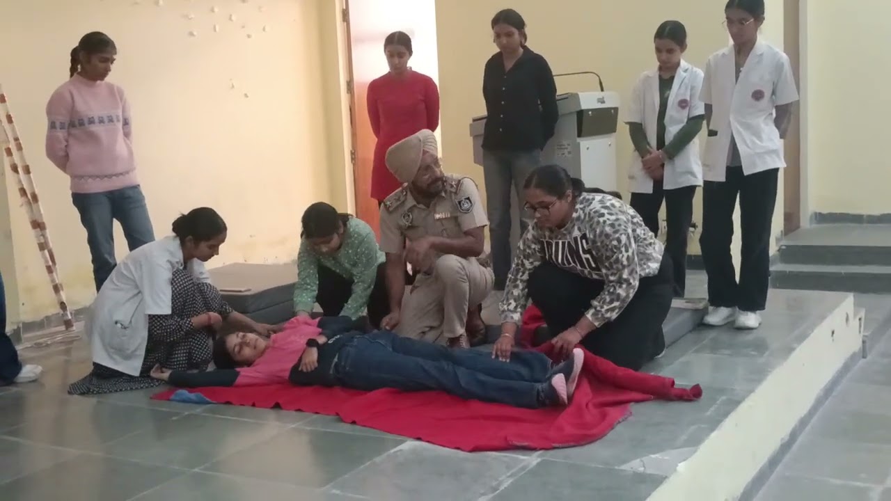 Disaster Management Civil Defence First Aid CPR BLS Fire safety trg G Nrg College RH Patiala 