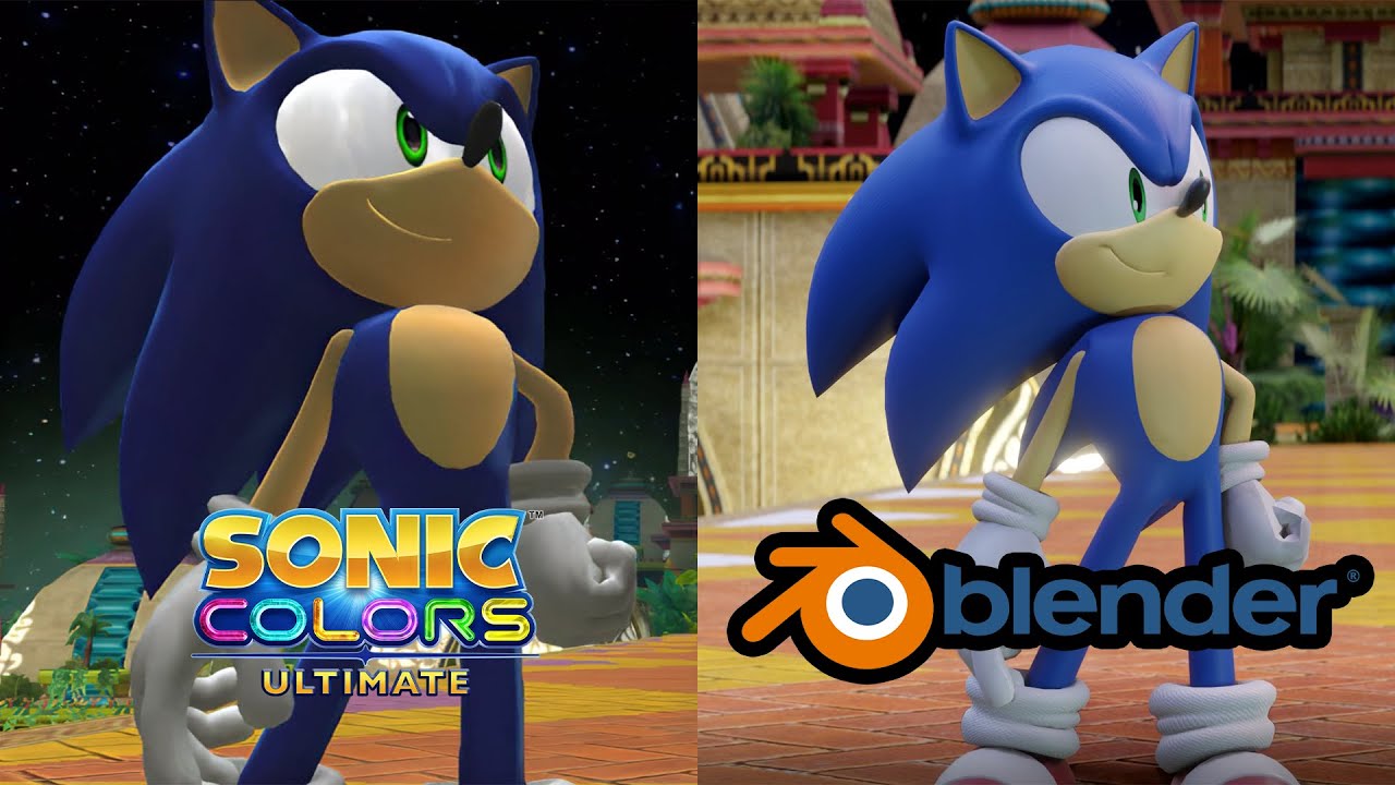 Sonic Colors Cutscene Remake Comparison - Original vs Blender