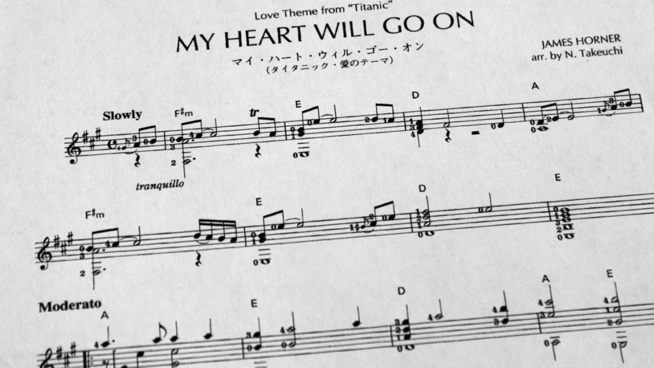 My Heart Will Go On - James Horner (arr. Noriyasu Takeuchi) classic guitar