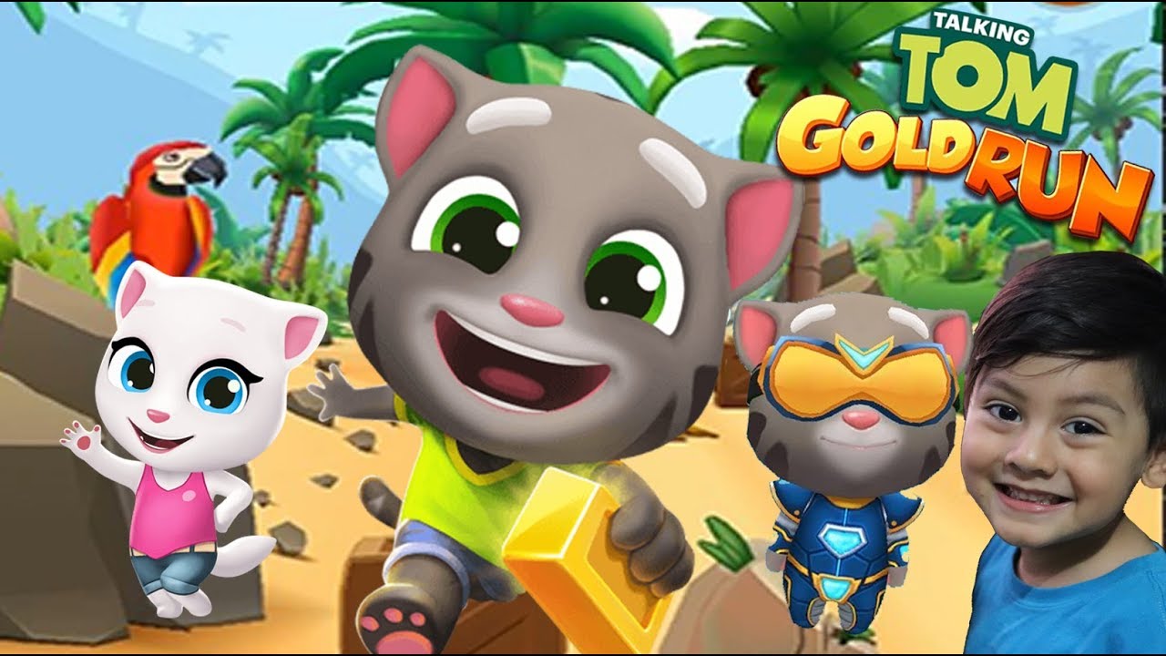 Talking Tom Gold Run | Carrera Hank en Hawaii | Juegos Infantiles para niños