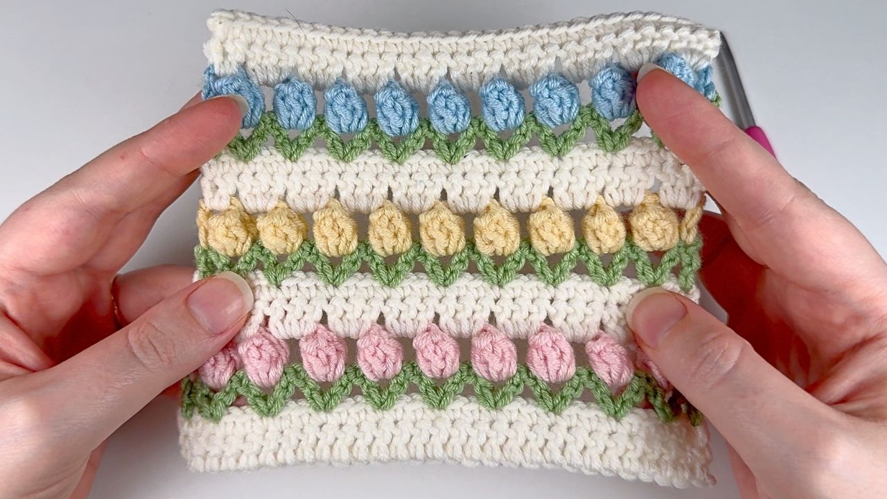 How to Crochet Tulip Stitch 🌷