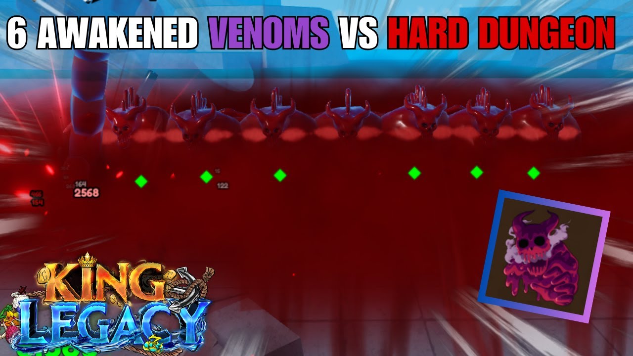 Venom V2 против Hard Dungeon | King Legacy
