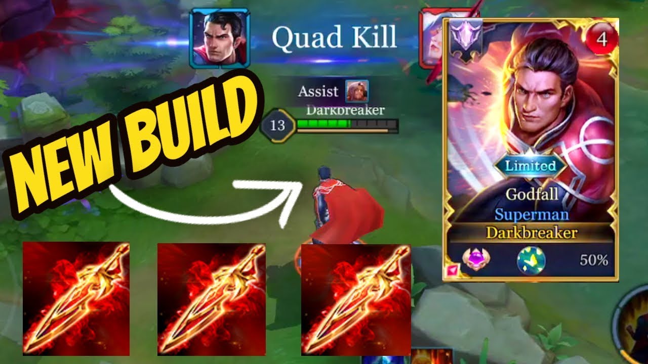 SUPERMAN NEW BUILD + QUAD KILL | AoV | 傳說對決 | RoV | Li&ecirc;n Qu&acirc;n Mobile | 펜타스톰