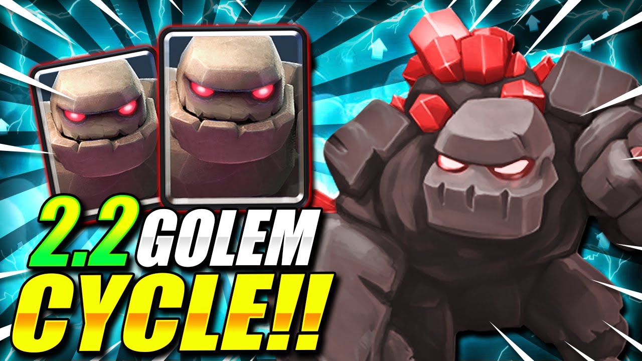 2.2 ELIXIR FASTEST GOLEM CYCLE DECK EVER!! IT'S INSANE!!