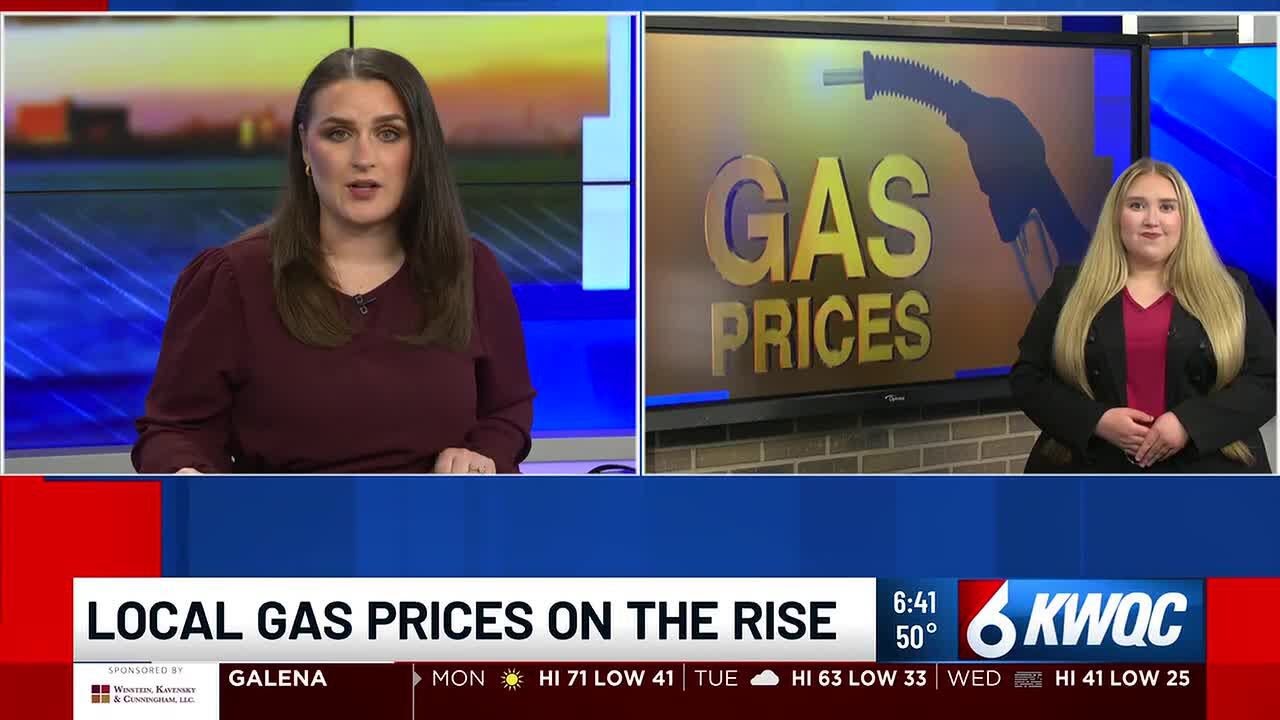 Gas prices rising in Iowa and Illinois