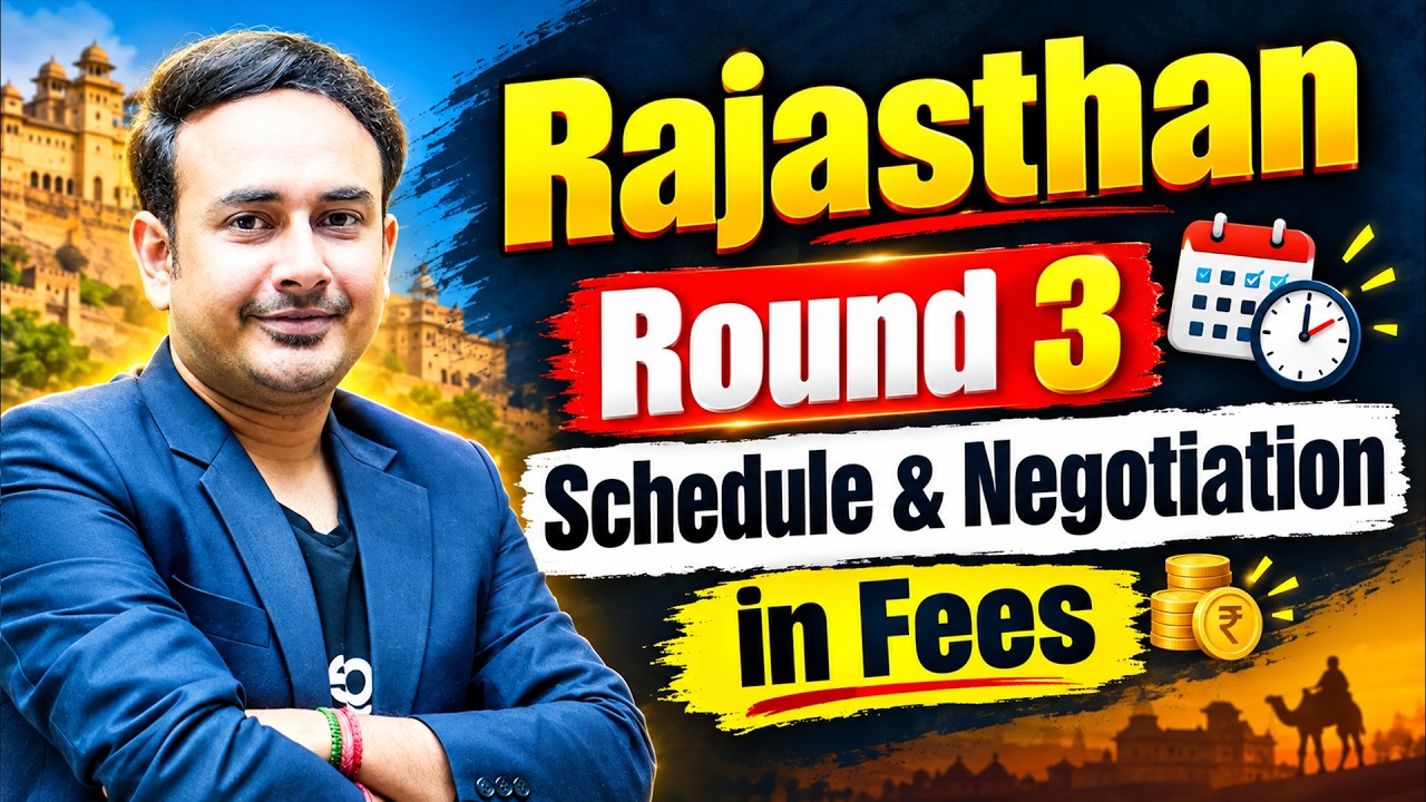 Rajasthan Round 3 Schedule & Negotiations in Fee #neetcounselling2026 #rajneetug2026