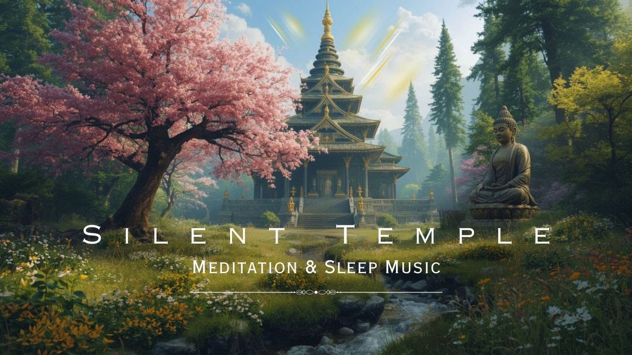 432Hz Healing Meditation Music with water sounds | Silent Temple
