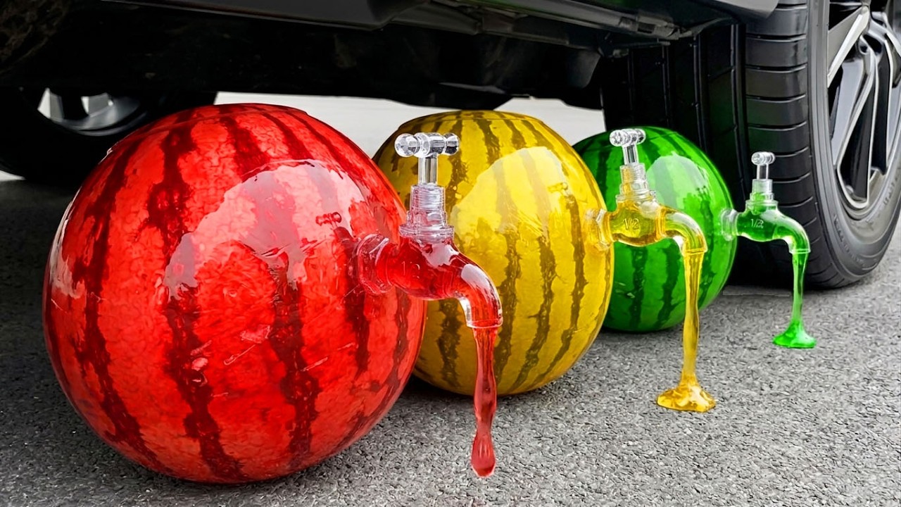 Funny Crushing Experiment Jelly Watermelon vs Car | Crushing Crunchy & Soft Things with Car!