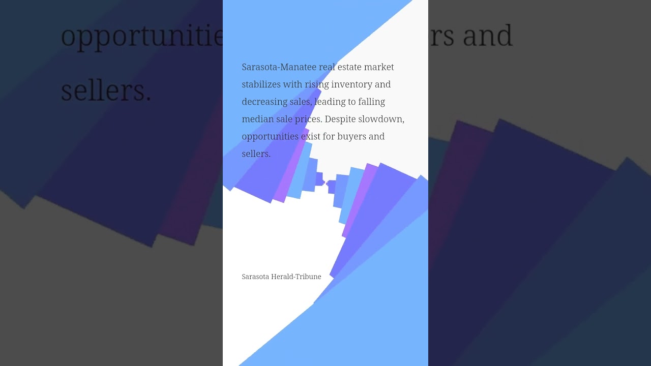 Home sales, prices dropped in Sarasota-Manatee area.