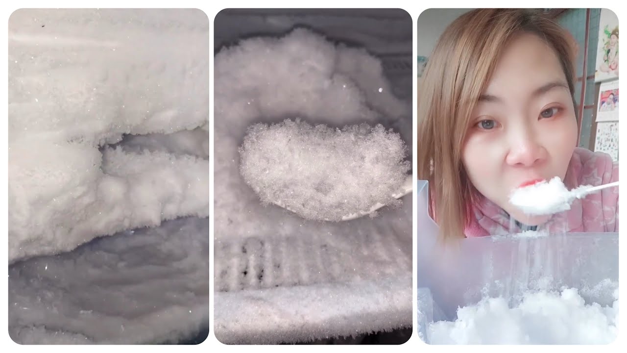 [ASMR] ONLY FREEZER FROST & SOFT ICE EATING VIDEOS 22 ( 🤍😋ICE EATING SOUNDS)