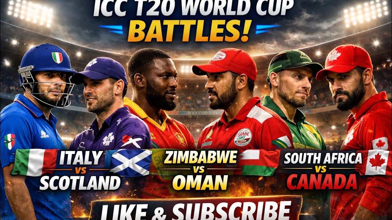 Italy vs Scotland |Zimbabwe vs Oman|Southafrica vs canda |Stats, Winner,Review|