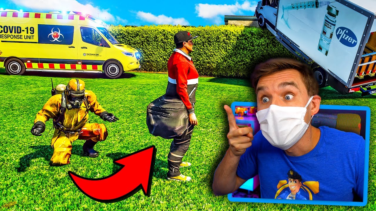 In GTA 5.. He STOLE the VACCINE and THIS happened! (HOW?!!)