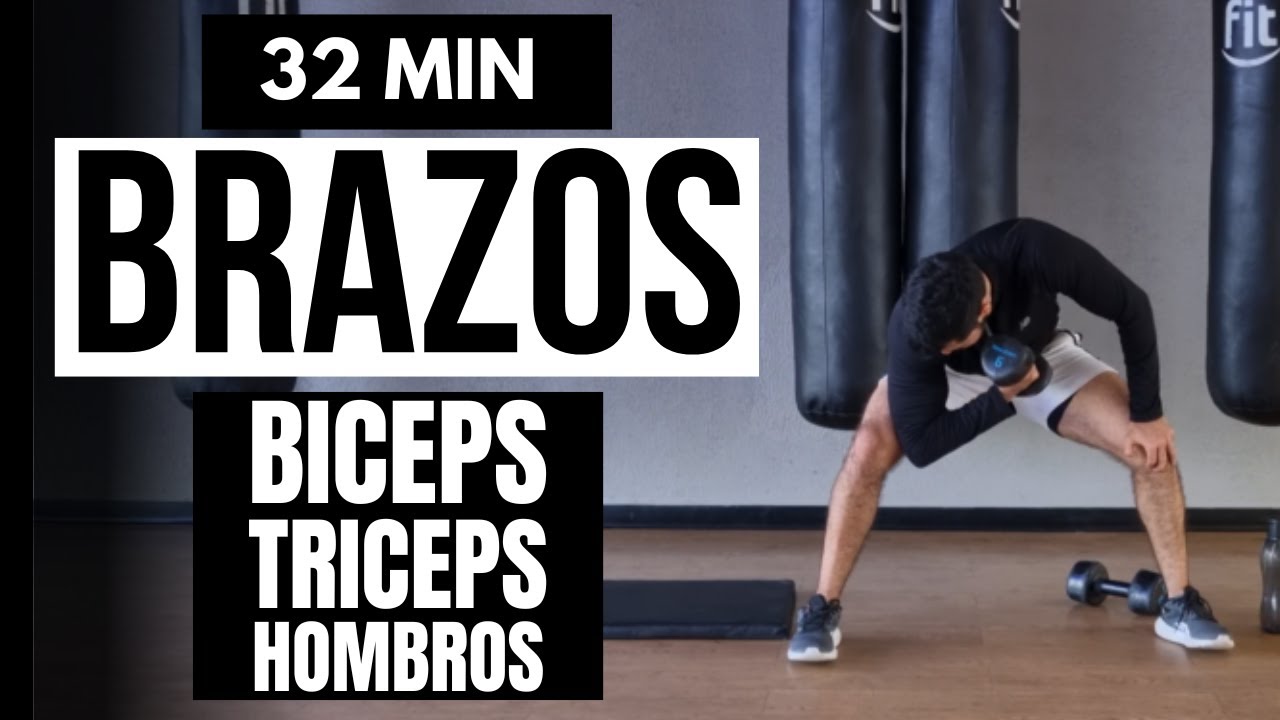Rutina INTENSA de Brazos con mancuernas 🔥 Hombros Biceps y triceps en casa