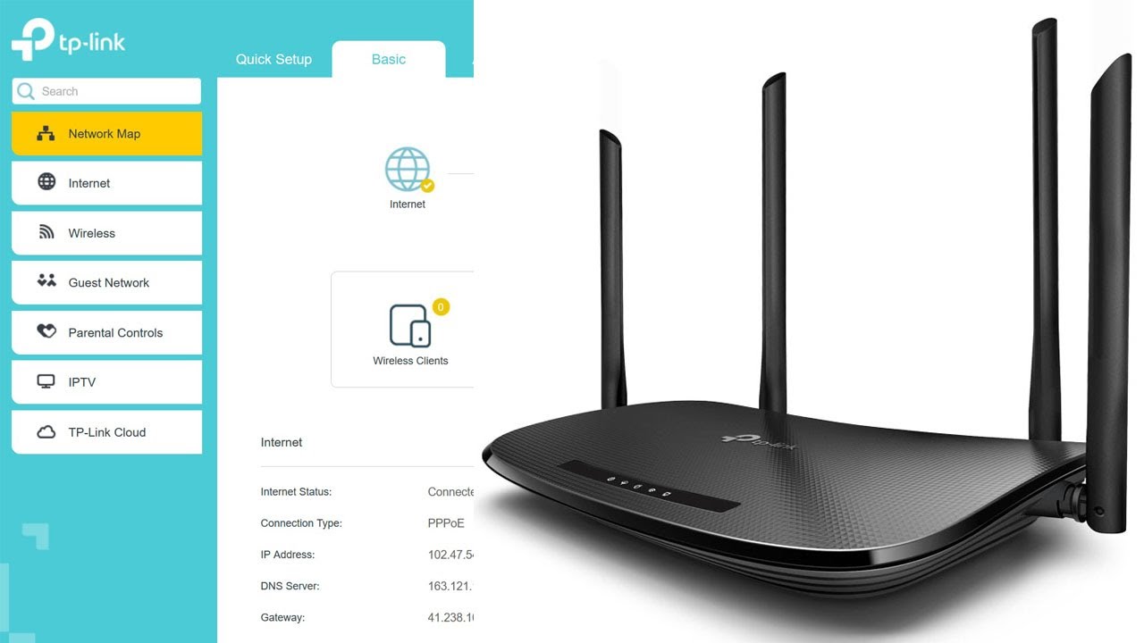 ضبط اعدادات راوتر تى بى لينك tp-link vr300