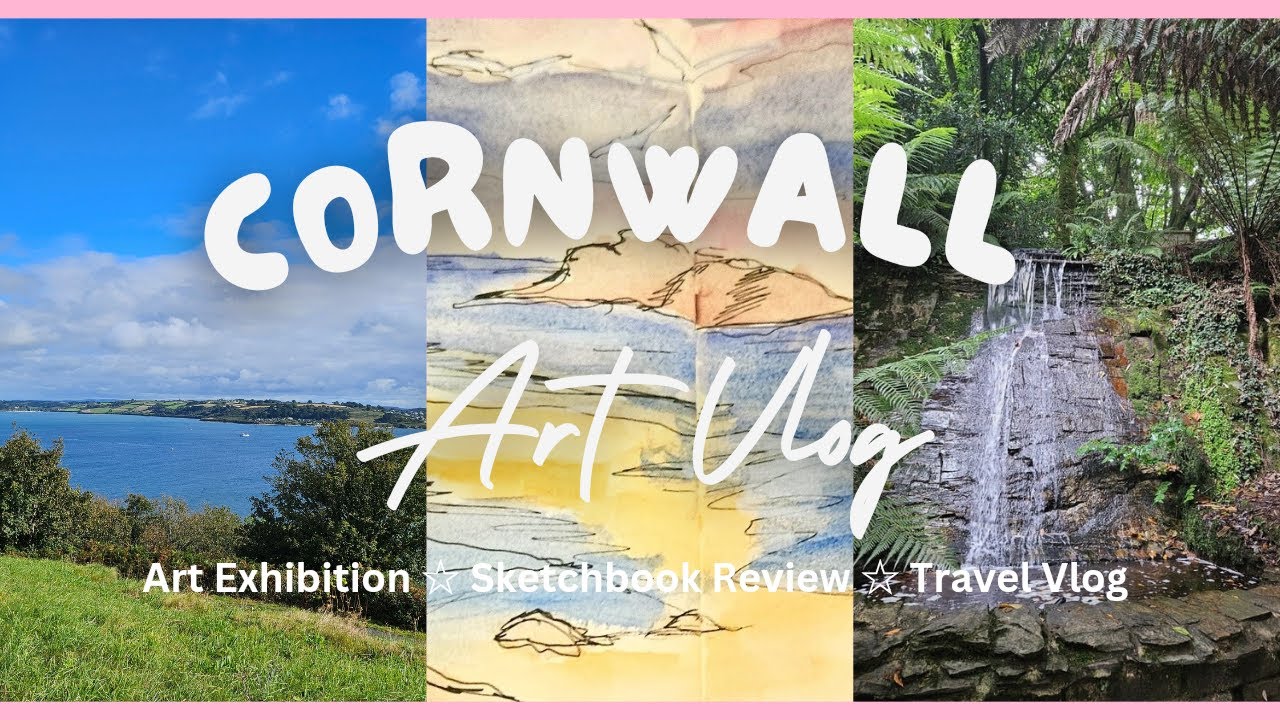 ☆ Cornwall Travel Vlog ☆ Art Exhibition & Sketchbooking | Talens Sketchbook Review