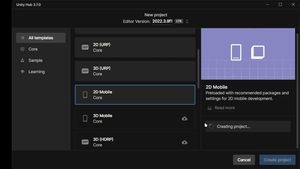 Intro to Unity: Creating a New Project