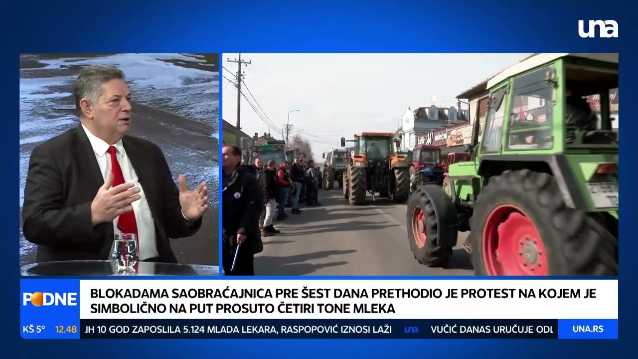 PODNE I Protesti mlekara, 4 zahteva stavljena pred Vladu: Ima li izlaza iz krize? I UNA TV