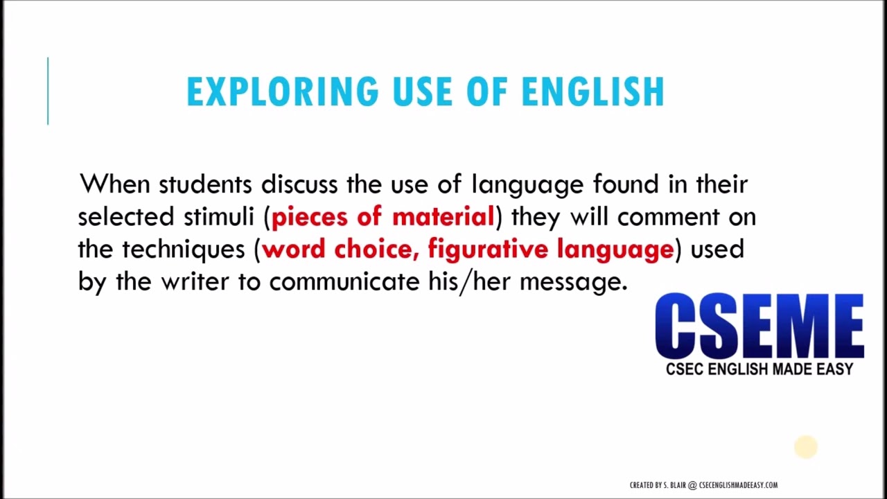 Reflection Entry 2 Explored - English A and B SBA-Lesson 7
